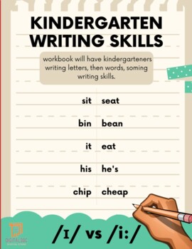 Preview of kindergarten writing® kindergarten Paper® Kindergarten Writing Skills Workbook.