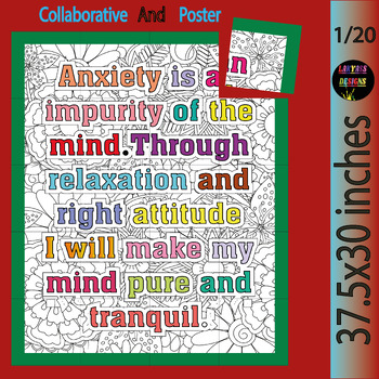 Preview of Community of Kindness:Collaborative Coloring Poster, Kindness Day Bulletin Board