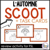 l'automne French fall scoot game and task cards