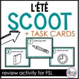 l'été French summer vocabulary scoot game and task cards