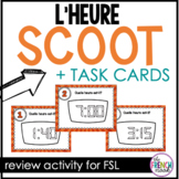 l'heure French time vocabulary scoot game and task cards FREEBIE