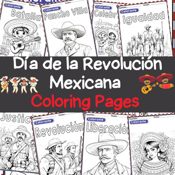 Preview of la Revolución Mexicana - Revolution Day Mexican Revolution Day  Coloring pages