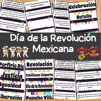 Preview of la Revolución Mexicana - Revolution Day Mexican Revolution Day Word Walls