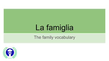 Preview of la famiglia vocabulary powerpoint