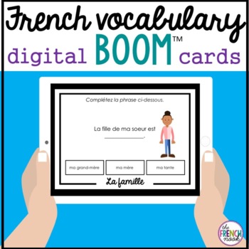 la famille French family vocabulary review digital BOOM Cards | TpT