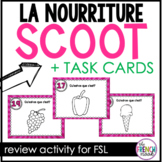 la nourriture French food vocabulary scoot game and task cards