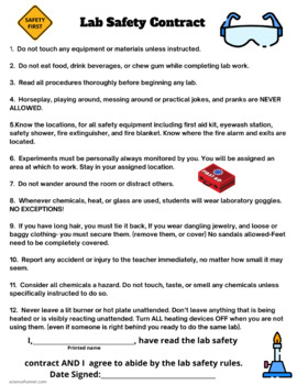 Preview of lab-safety-rules-for-middle-school