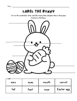 Preview of label the bunny