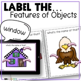 Labeling Features - Label parts pictures kindergarten spee