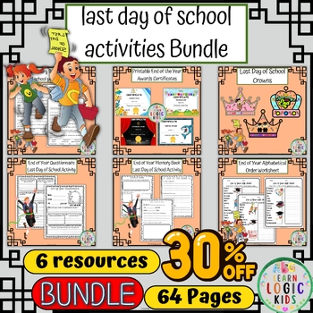 Preview of last day of school activities Bundle | End of the Year Activities