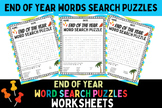 last day of school activity Word Search (10 Puzzles)