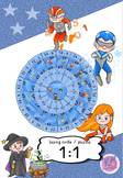 laying circle / puzzle: multiplication tables (division)