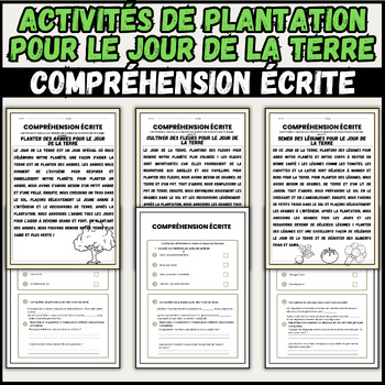 Preview of le jour de la Terre: Passages de compréhension de lecture , French Earth Day
