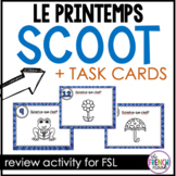 le printemps French spring vocabulary scoot game and task cards