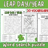 leap Day 2024 word search Puzzle | No prep Leap Year activities