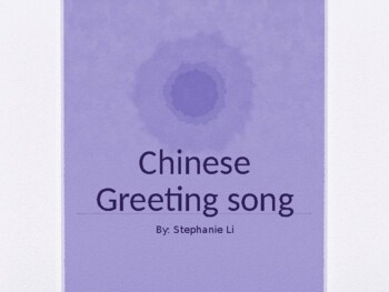 Preview of learn Chinese greeting with song