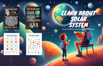 Preview of learn about solar system coloring and learn about planet for children