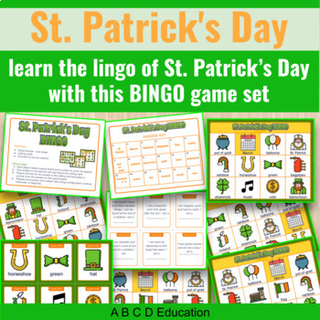 learn the lingo of St. Patrick’s Day with this BINGO game set & Activities!