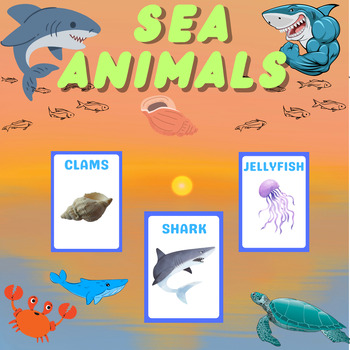 Preview of learn the names of sea animals for children
