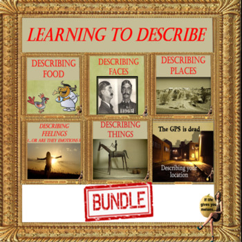 Preview of learning to describe -  bundle for ESL, EFL, ELL adult conversation