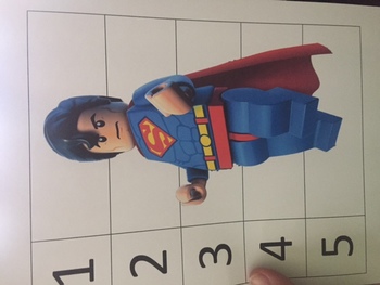 Preview of lego superhero number puzzles