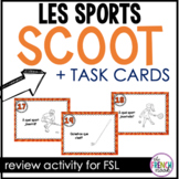 les sports French vocabulary scoot game and task cards