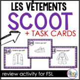 les vêtements French clothing vocabulary scoot game and ta