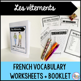 les vêtements French clothing vocabulary activities