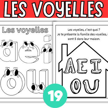Preview of les voyelles | french vowels poem and activities
