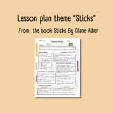 lesson plan about "stick"  base on book for 3 to 5 years