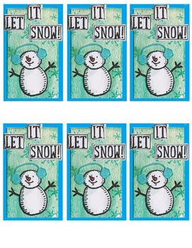 Preview of let it snow label