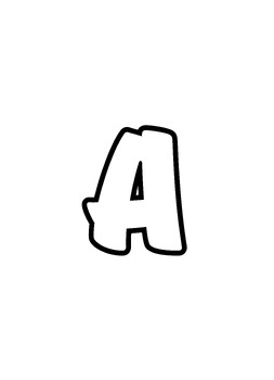letter A clipart black and white by Super Robert70 | TPT