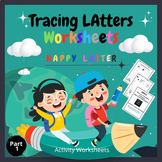 letter tracing worksheets a to e