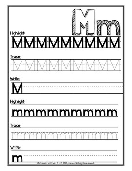 letter tracing worksheets a z by check in with mrs g tpt