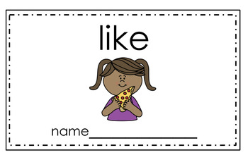 Preview of like - sight word book (fill in the blank)