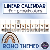 linear calendar boho themed