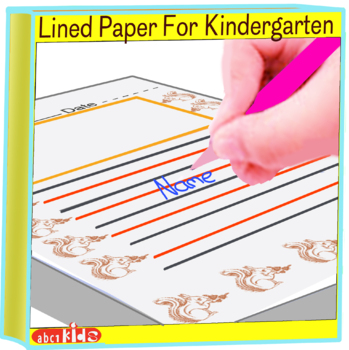 Preview of lined paper for kindergarten -maths line paper and handwriting practice