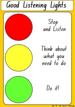 LISTENING TRAFFIC LIGHTS by Not All Talk Speech Pathology