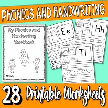 Preview of literacy centers and morning work phonics handwriting - a - z