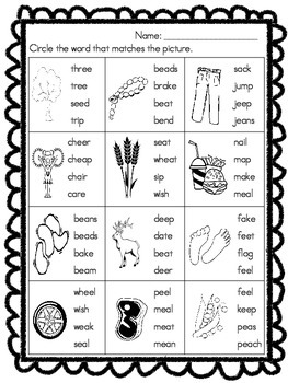 long vowel worksheets by Kristin Weber | TPT