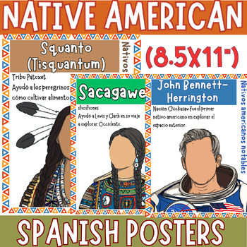 Preview of los nativos americanos Posters Notable : Spanish Native Americans Heritage month