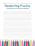 m, n, r and y handwriting practice