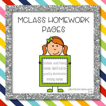 Preview of mClass Homework Practice for Kindergarten and First Grade
