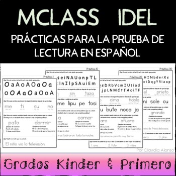 Preview of mClass (IDEL) Prácticas de lectura en español (K-1)