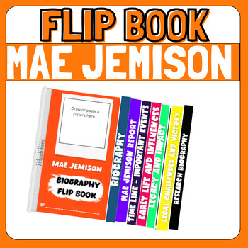 Preview of mae jemison flip book Biography Research Project Report womens history month