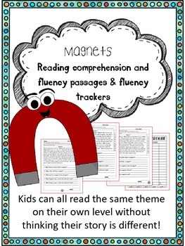 Preview of magnets fluency and comprehension leveled passages