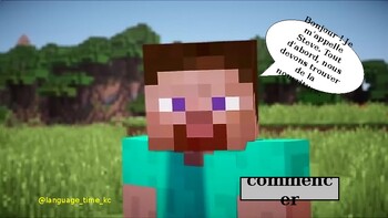 Preview of maison vocabulary French whiteboard summer Minecraft game