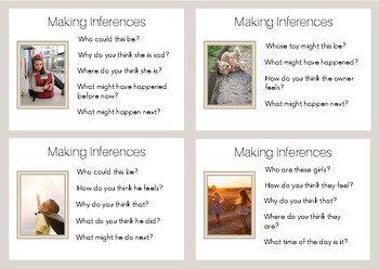 Preview of making inferences  32x flash cards READING COMPREHENSION