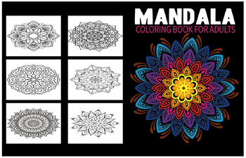 Preview of mandala coloring book for adults Simple Mandala Coloring Book for Kids