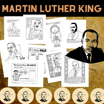 Preview of martin Luther King JR coloring pages MLK day Coloring sheet